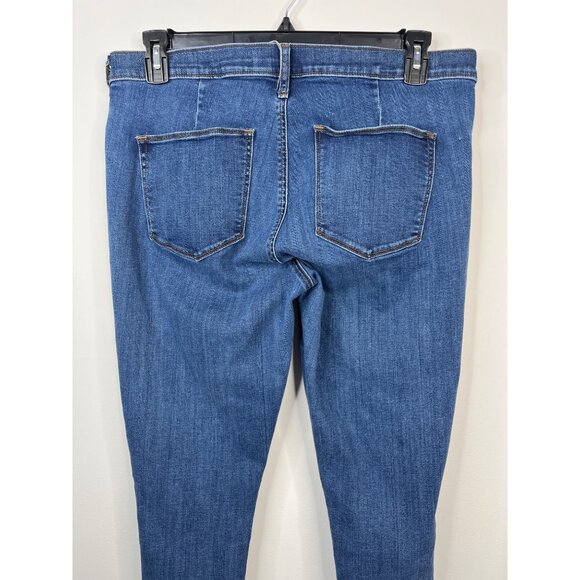Gap 1969 Women’s True Skinny Ankle Jeans 33 Tall Blue Zip Pockets Stretch - Picture 9 of 11